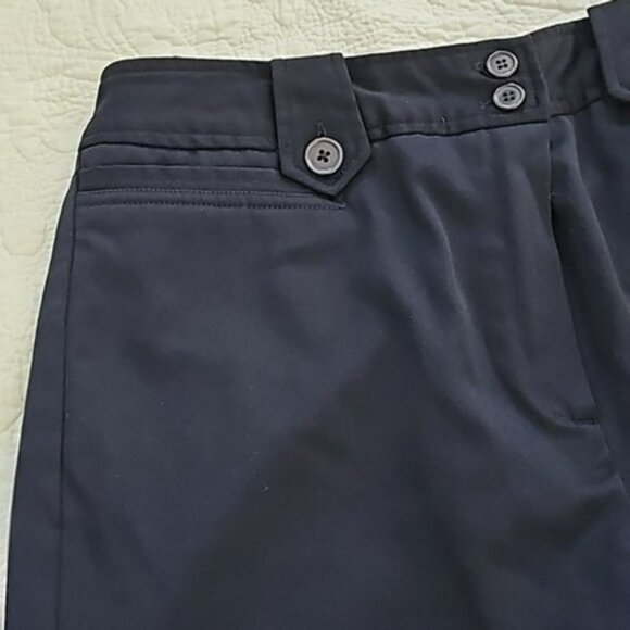 Larry Levine Women's Trousers Size 8 Navy Blue Wool Dress Pants Lined Office - Picture 4 of 16